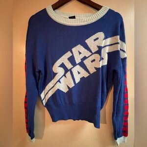 Star Wars Blue and Red Graphic Crew Neck Sweater XS